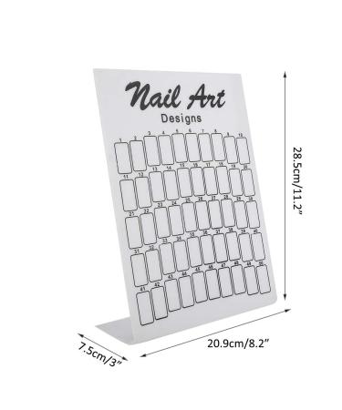 Nail Color Card & Nail Art Display - UV Gel & Polish Color Boards for Nail Studios | Premium Quality Nail Tools (White) - Buy Online on GoSupps.com