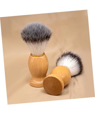 Healeeved 2-Piece Wooden Handle Shaving Brush Set for Men - Premium Beard & Hairdressing Accessories - International Shipping Available - Buy Online on GoSupps.com