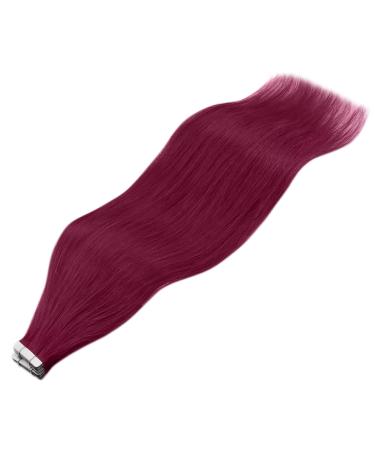 Youngsee Burgundy Tape In Extensions 40cm - Real Hair Seamless 25g 10PCS #530 - Shop Now for Premium Quality - Buy Online on GoSupps.com