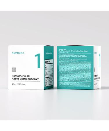 numbuzin No.1 Pantothenic B5 Active Soothing Cream | Lightweight Facial Moisturizer  Excess Oil Control Acne Soothing  Pantothenic Acid Hydrating Non-Comedogenic | 2.70 fl oz - Buy Online on GoSupps.com