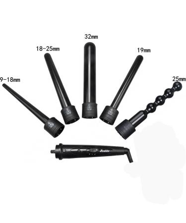 Zealite 5 in 1 Curling Iron Set - Luxurious Hair Curling Wand with Free Heat Resistant Glove | International Shipping Available - Buy Online on GoSupps.com