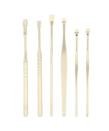 Portable Spiral Ear Wax Removal Tool Set - U Shape Ear Spoon Cleaner (Black/Yellow) - Buy Online on GoSupps.com