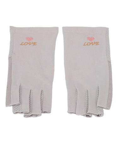 Anti UV Gloves for Gel Nail Lamp Manicure Gloves UV Protection Stretchy Breathable Fingerless Fiber Cotton Nail Lamp Gloves for Home Salon(Gray) - Buy Online on GoSupps.com