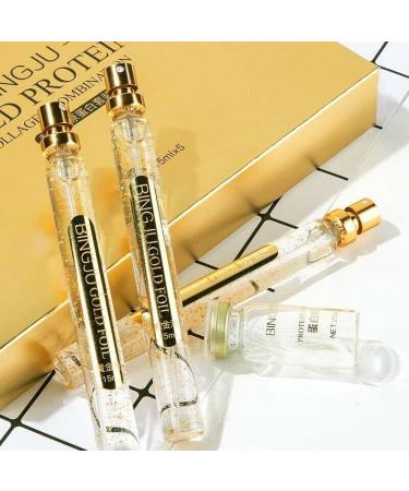 Soluble Protein Thread And Nano Gold Essence Combination Gold Face Serum Active Collagen Silk Thread 24k Gold Face Serum Active Collagen Silk Absorbable Collagen Threads (With 5XExtra Protein Thread) - Buy Online on GoSupps.com