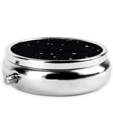 Starry Constellation Mini Round Pill Box | 3 Compartment Portable Organizer for Travel Home & Office - Buy Online on GoSupps.com