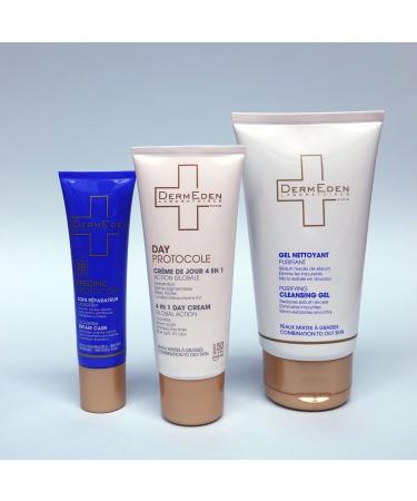 Laboratoires DermEden - Purifying cleansing gel 150 ml - Eliminates impurities and reduces excess sebum - Gently erases irregularities in the skin's texture - Made in France - Buy Online on GoSupps.com