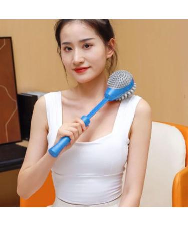 Portable Silicone Massage Hammer - 2 Soft Heads Manual Back Massager for Pain Relief (Blue) - Buy Online on GoSupps.com