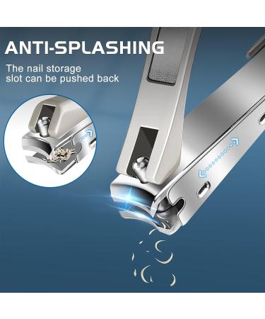 Professional Thick Nail Clippers for Men - Wide Jaw Opening, Sharp Toenail Cutter with Catcher | Durable Heavy Duty Fingernail & Toe Nail Clipper for Seniors - Buy Online on GoSupps.com