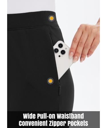 BALEAF Women's Fleece Lined Straight Leg Sweatpants with Zipper Pockets - Black Large - Buy Online on GoSupps.com
