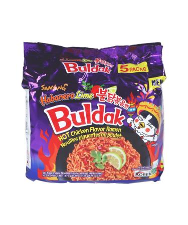 SY samyang Buldakk Habanero Lime Hot Chicken Flavor Ramen 675g (135gX5) by Samyang