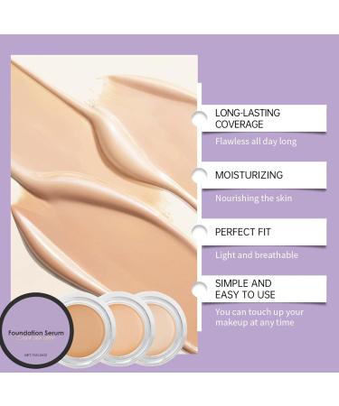 Foundation Serum - Foundation Serum - Make Up gentle coverage | All skin types | With hyaluronic acid | Regenerating effect | Tinted face serum Long-lasting concealer 7g (Dark Skin 7g) - Buy Online on GoSupps.com