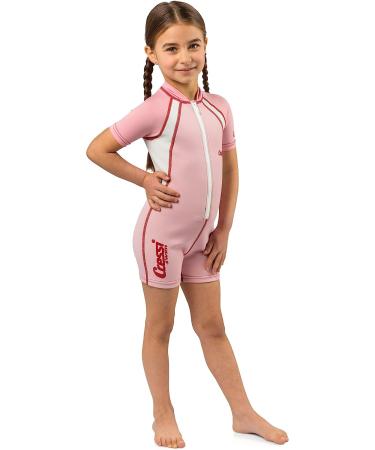 Cressi Kids Neoprene 1.5mm Short Sleeve Swimsuit - Large Pink | Ages 2-10 | Boys & Girls | Designed in Italy - Buy Online on GoSupps.com