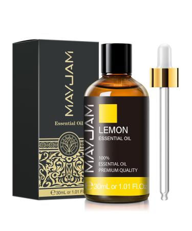 MAYJAM Lemon Essential Oil 30ML Lemon Oil for Diffuser Humidifier DIY Home Wardrobes Lemon 30.00 ml (Pack of 1)