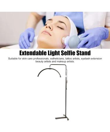 Cryfokt Eyelash LED Floor Light | 360 Adjust | Half Moon Lamp with Phone Holder | Adjustable Brightness | Ideal for Lash Extensions and Skincare - Buy Online on GoSupps.com