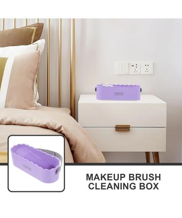 FOMIYES 3-in-1 Makeup Brush Cleaning Mat & Drying Holder - Silicone Scrubber & Storage Box for Women - Buy Online on GoSupps.com