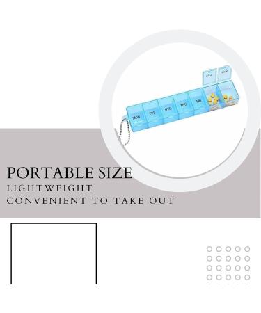 7 Day Pill Box Organizer | Travel Dosset Box | Portable Medicine Storage Dispenser - 1 Time a Day | Blue - Buy Online on GoSupps.com