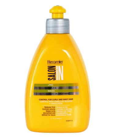 RECAMIER PROFESSIONAL SALON IN Curls & Waves Hair Leave-On Treatment Moisturizing Acondicionador Sin Enjuague para Cabello Rizado 10.1 oz