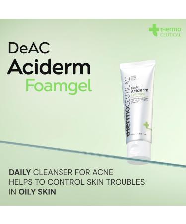 tHermoCEUTICAL DeAC Aciderm Foamgel - Best Acne Face Wash for Oily & Acne-Prone Skin | Exfoliating Cleanser for Clear Skin | 3.38 fl.oz International Shipping Available - Buy Online on GoSupps.com