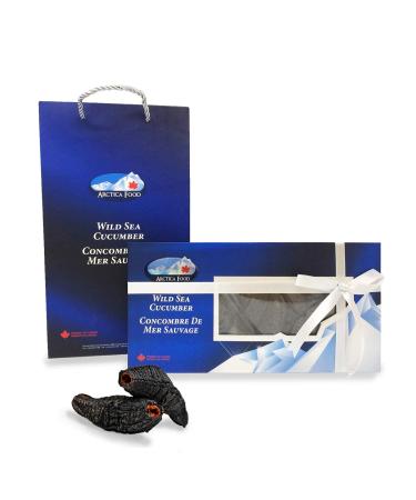 Arctica Food Canadian Dried Wild Sea Cucumber - 0 Trans 0 Cholesterol Low Sodium Great Source of Protein Premium Quality Superfood Premium Giftbox 250g+
