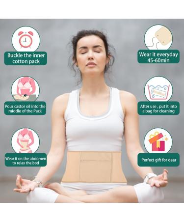 6 Pack Castor Oil Wrap Pack for Waist Thyroid Neck Knee Castor Oil Liver Wrap Pack Kit Castor Oil Wrap Organic Cotton Flannel Reusable Castor Oil Compress Wrap Pad for Liver Detox Inflammation (Style 2) - Buy Online on GoSupps.com