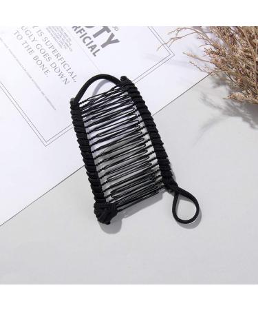 Vintage Banana Hair Clips - 2 Pack Fishtail Hair Accessories for Girls | Durable Ponytail Holders with Large Rounded Edges (Black 30 Tooth Comb) - Buy Online on GoSupps.com