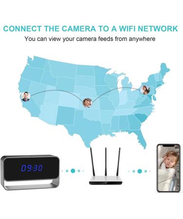 GooSpy Hidden Camera Clock | WiFi Spy Camera FHD 1080P | Wireless Nanny Cam with Night Vision | Motion Detection Alert - Buy Online on GoSupps.com