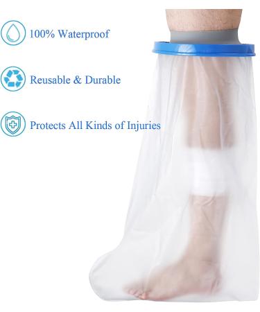 XL Waterproof Extra Wide Leg Cast Cover 26 Length - Adult Watertight Foot Wound Protector for Surgery & Burns - Reusable Shower & Bath Bag Boot - Buy Online on GoSupps.com