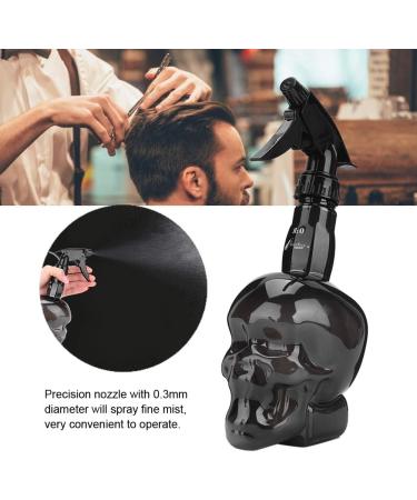 Spray Bottle Bottle Water for Barber Skull Shape 250ml Vintage Hairdressing Spray Mist Empty Water Bottle Sprayer Salon Barber Tools for Hair Styling Plants Pets Home Clean (Black) - Buy Online on GoSupps.com