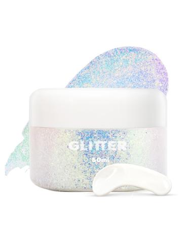 Sugeru Glitter gel for body eyeshadow hair and lips | Quick-drying waterproof long-lasting glitter makeup | Color-changing shimmering gel under light