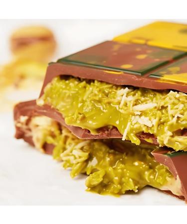 Dubai Chocolate Pistachio & Kunafah Crunch Original Dubai 200g XL Dubai Chocolate Kadayif & Pistachio with Crispy Angel Hair + Heartforcards Stickers - Buy Online on GoSupps.com