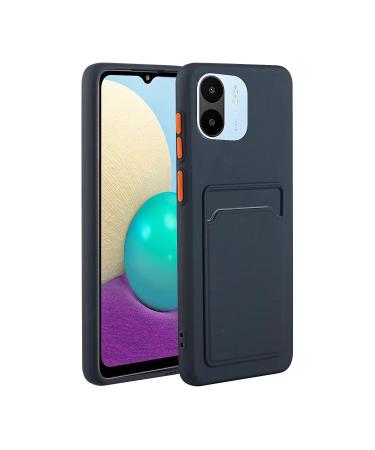 Tivenfezk Nadoli Silicone Case for Xiaomi Redmi A1 Ultra thin shockproof scratch -resistant wallet soft TPU protective cover mobile phone case with credit card holder xiaomi redmi a1 dark blue