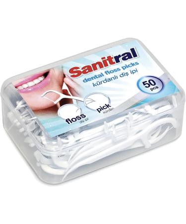 50 Dental Floss Sticks & String - Dental Tooth Picks & Holders for Effective Plaque Removal | Gentle Oral Care - Buy Online on GoSupps.com