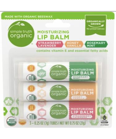 Moisturizing Lip Balm Variety Pack 3 Count (Single Pack)