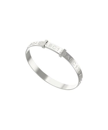 Aeon Jewellery Expanding Baby Bangle - 925 Sterling Silver | Bracelet Decorated with ABC 123 | For a Christening for a Boy or Girl | Gift Box & Polishing Cloth Included