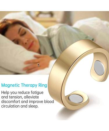 Tsadeer 4-Pack Adjustable Lymphatic Drainage Therapy Magnetic Rings - Unisex Alloy Wellness Accessories - Buy Online on GoSupps.com