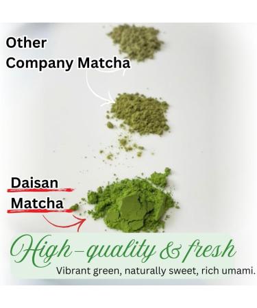 Daisan Tea Ceremonial Matcha 40g Premium Japanese Matcha Powder from Asahina Shizuoka StoneGround Bright Green Color & Smooth Umami Pure Natural Tea with No Additives - Buy Online on GoSupps.com