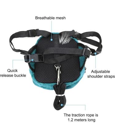 DONGKER Dog Backpack with Leash | Adjustable Snack Storage Bag for Small Medium Dogs | Ideal for Outdoor Travel, Camping, Hiking | S Chest 12.6-15.7 - Buy Online on GoSupps.com