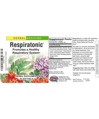 Respiratonic Softgels - 60 Count | Natural Respiratory Support Formula - Buy Online on GoSupps.com