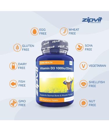 Vitamin D 1000iu 240 Micro Tablets | High Absorption Cholecalciferol D3 for Bone & Muscle Function | Supports Immune System | Jar of 240 Tablets - Buy Online on GoSupps.com