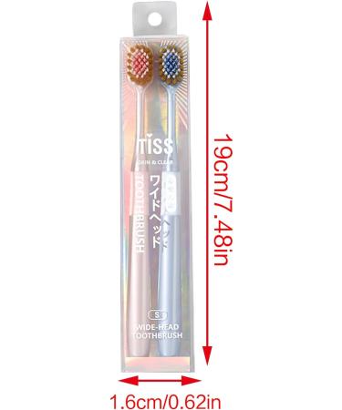 2 Soft Toothbrushes for Sensitive Gums - Gentle Bristles for Adults | Travel-Sized Couple's Set - Buy Online on GoSupps.com