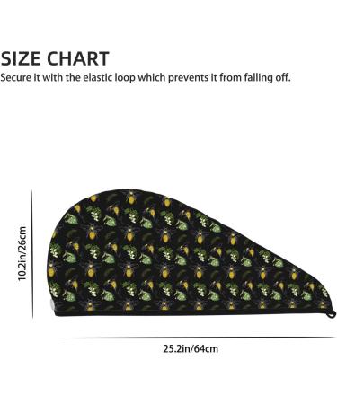 Hair Towel Wrap - Quick Drying Bee Floral Turban with Button | Premium Hair Drying Towel - Buy Online on GoSupps.com