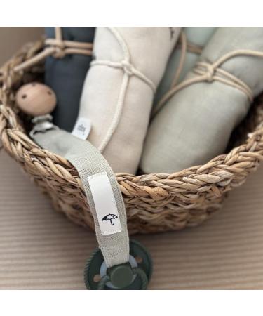 SAGA Copenhagen Pacifier Chain Pala (Green Tea) | 100% Organic & Sustainable | GOTS-Certified | 2x17cm - Shop Internationally - Buy Online on GoSupps.com
