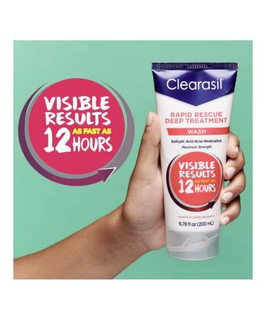 Clearasil Ultra Daily Face Wash Rapid Rescue 6.78 oz (Pack of 6) - Deep Treatment for Clear Skin | 200 ml - Buy Online on GoSupps.com