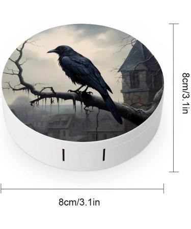 Old Castle & Black Crow Contact Lens Travel Kit - Portable Cute Box with Mirror for Daily Outdoor Use - International Shipping Available - Buy Online on GoSupps.com