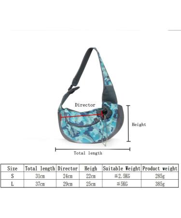 Petemoo Portable Pet Carrier - Breathable Mesh Dog & Cat Shoulder Bag (Up to 5kg) - Blue Camouflage Travel Bag - Buy Online on GoSupps.com
