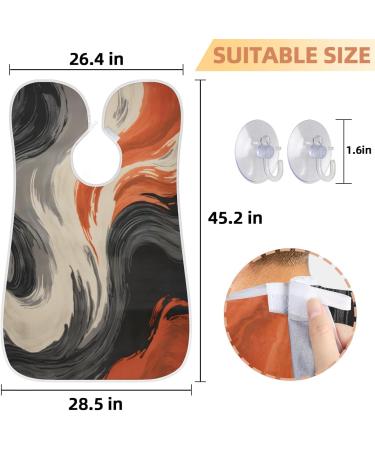 Beard Bib Apron - Abstract Ink Beard Hair Catcher for Men | Perfect Father's Day Anniversary & Christmas Gift | Includes 2 Suction Cups - Buy Online on GoSupps.com