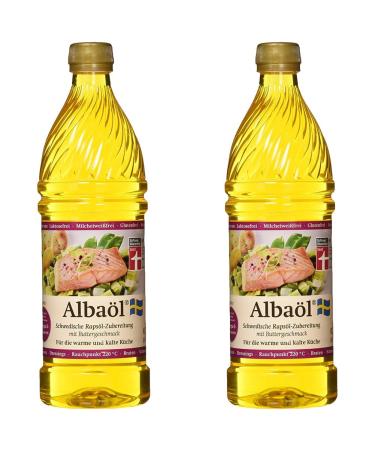 ALBA L - Swedish rapeseed oil preparation with butter flavour 750ml (1 x 750ml bottle) (Pack of 2)