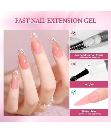 Saviland Poly Gel Nail Kit with 6 Colors & 36W UV Light - All-in-One French Manicure Set for Starter Home DIY - Buy Online on GoSupps.com