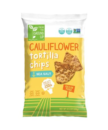 From The Ground Up - Cauliflower Tortilla Chips Sea Salt 12 x 4.5oz