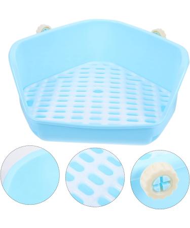 COLLBATH Box Rabbit Toilet Rabbit Bed Hedgehog Litter Tray Bunny Stuff Potty Train Rabbit Tub Tray Plastic 33X29.5X14CM Blue - Buy Online on GoSupps.com